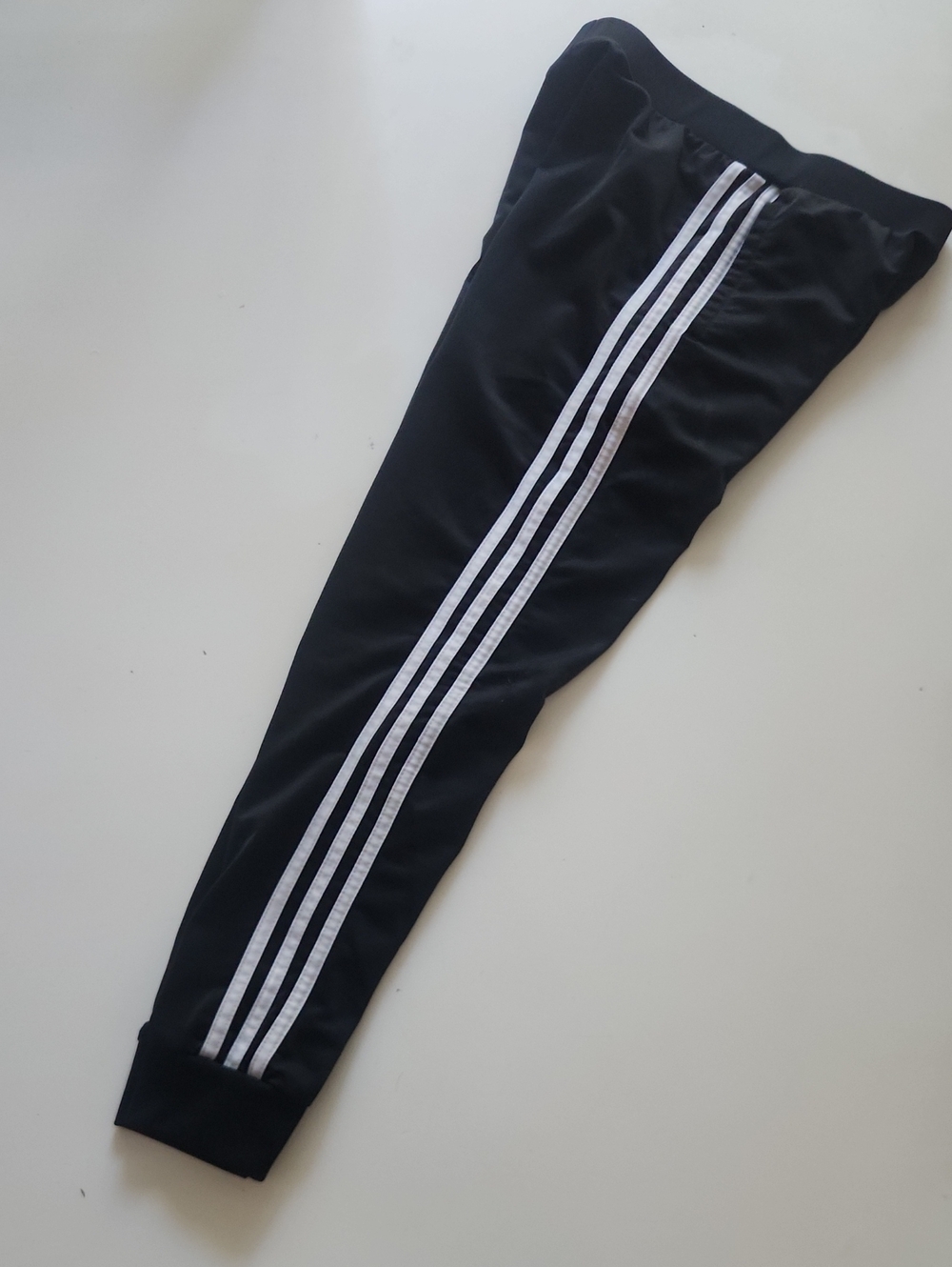 Adidas 3 Stripe Black White Athletic Track Joggers Pants Size Medium M 10 12